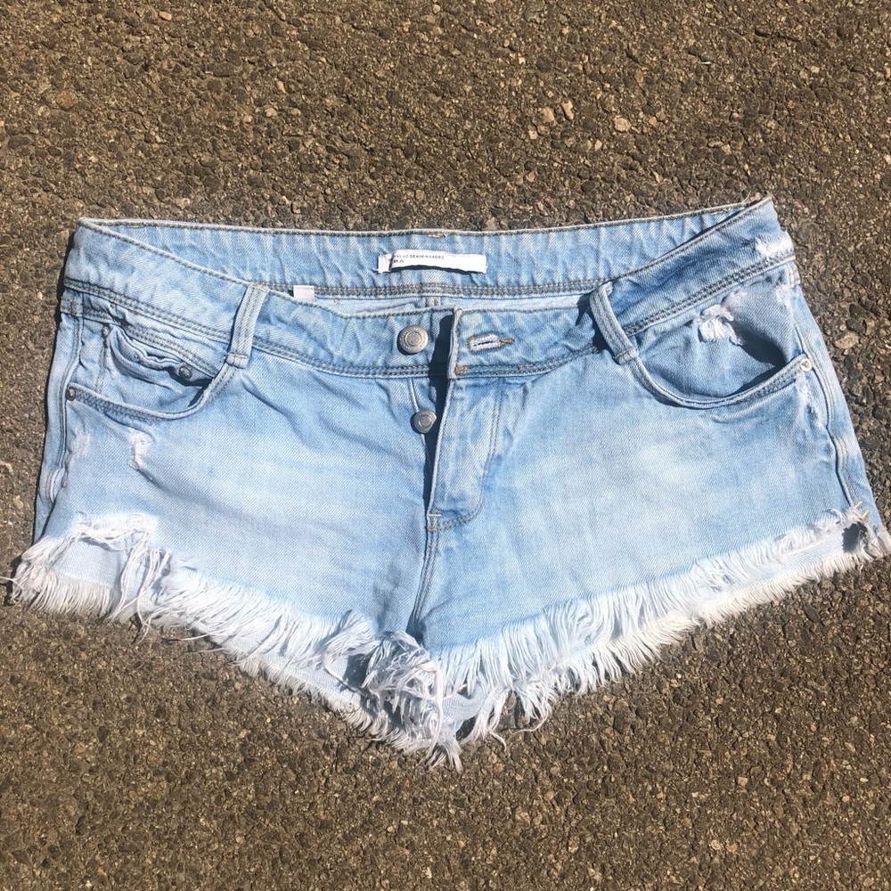 Zara Denim Cutoff Shorts Lowrise